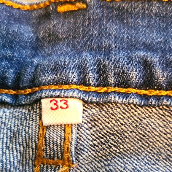 Levi's Women's Size 33 Blue Denim Jean Shorts Red Tab - Picture 3 of 4